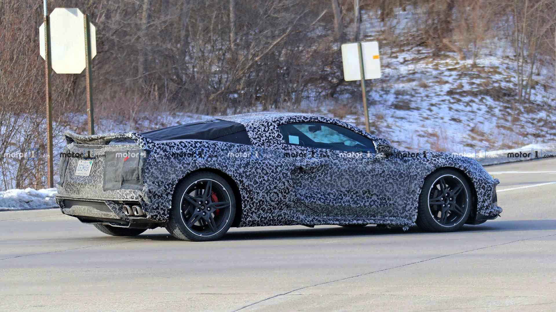 FLAGRADOS NOVOS PROTÓTIPOS DO CHEVROLET CORVETTE C8 RODANDO POR MICHIGAN, foto 6