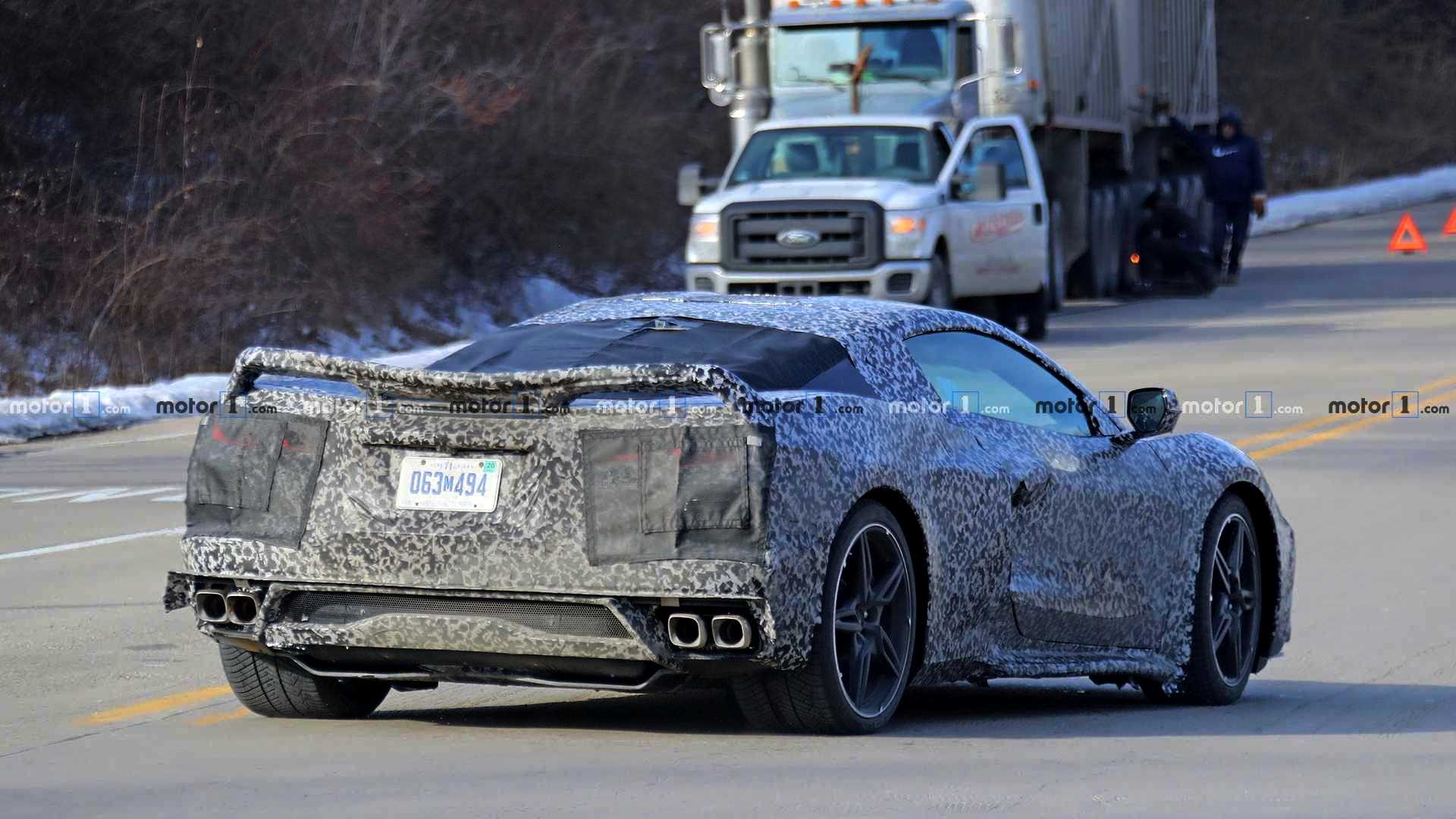 FLAGRADOS NOVOS PROTÓTIPOS DO CHEVROLET CORVETTE C8 RODANDO POR MICHIGAN, foto 9