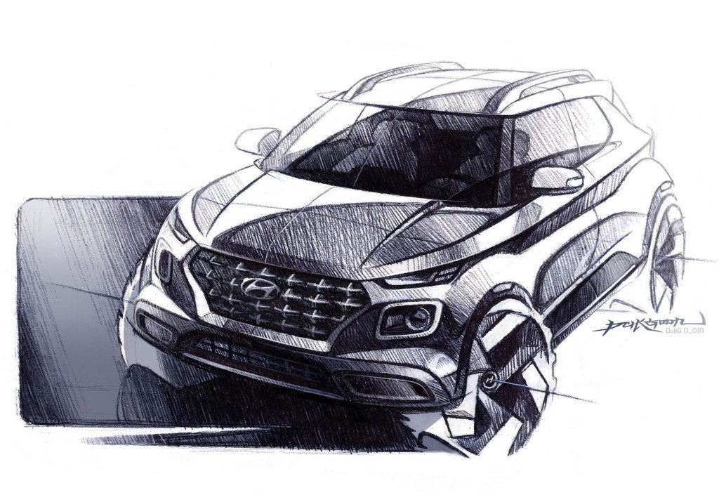 SURGEM OS PRIMEIROS ESBOÇOS DO NOVO HYUNDAI VENUE ANTES DE SUA APRESENTAÇÃO NO SALÃO DE NEW YORK, foto 1