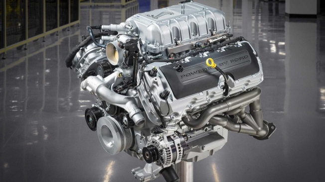 O MOTOR V8 DO NOVO FORD MUSTANG SHELBY GT500 ENTREGA 770 CV, foto 1