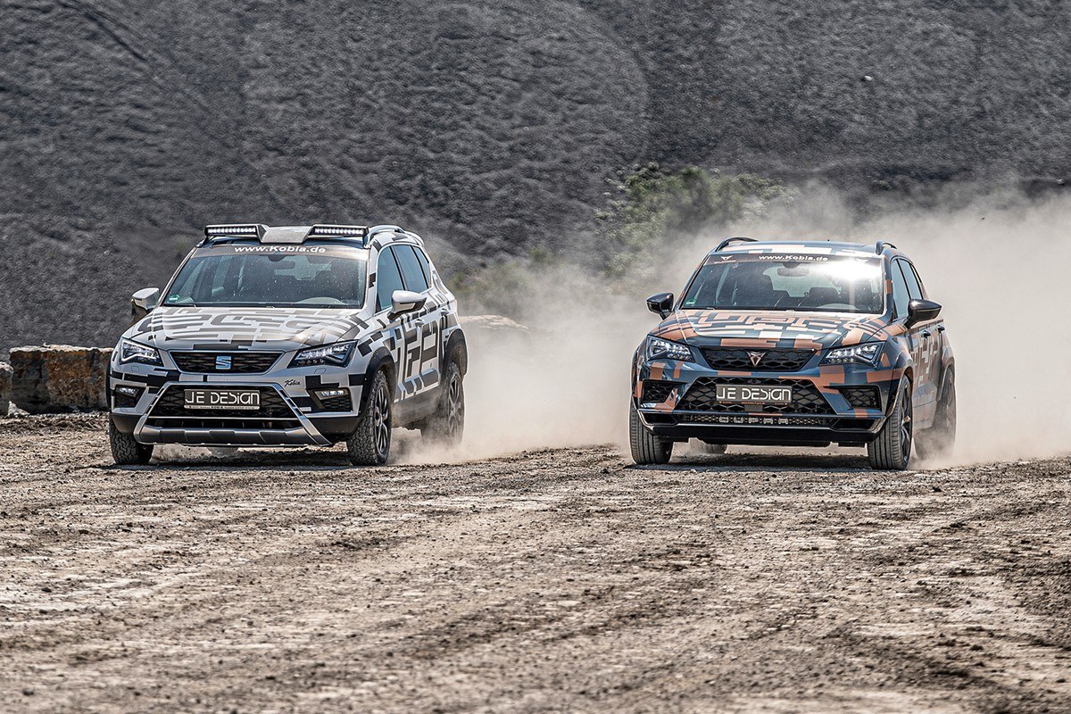 JE DESIGN CUPRA ATECA WIDEBODY SE SUJA DE BARRO JUNTO COM O ATECA ALL TERRAIN, foto 1