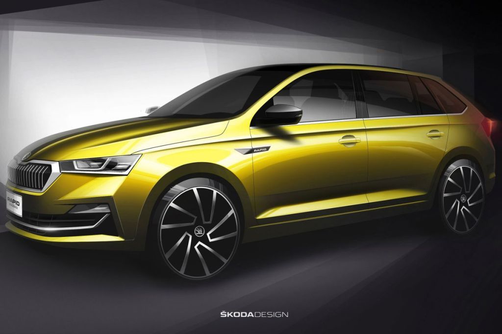 SKODA ADIANTA TRÊS TEASERS DO RENOVADO RAPID SPACEBACK 2020 PARA CHINA E RÚSSIA, foto 1