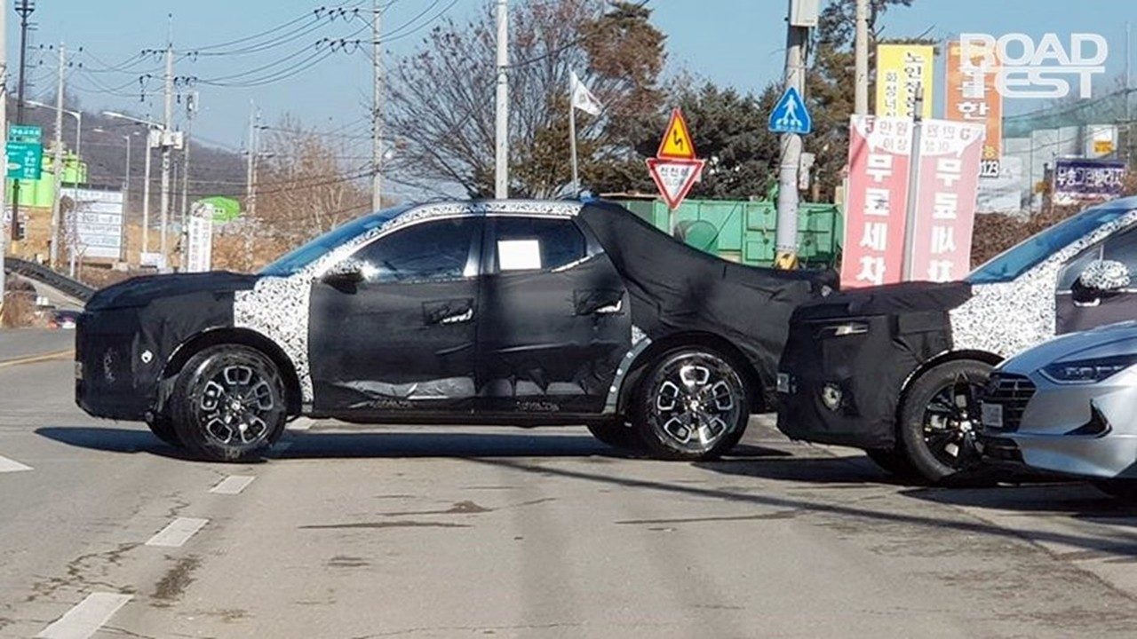 O ESPERADO HYUNDAI SANTA CRUZ VOLTA A SER FLAGRADO A PLENA LUZ DO DIA, foto 1