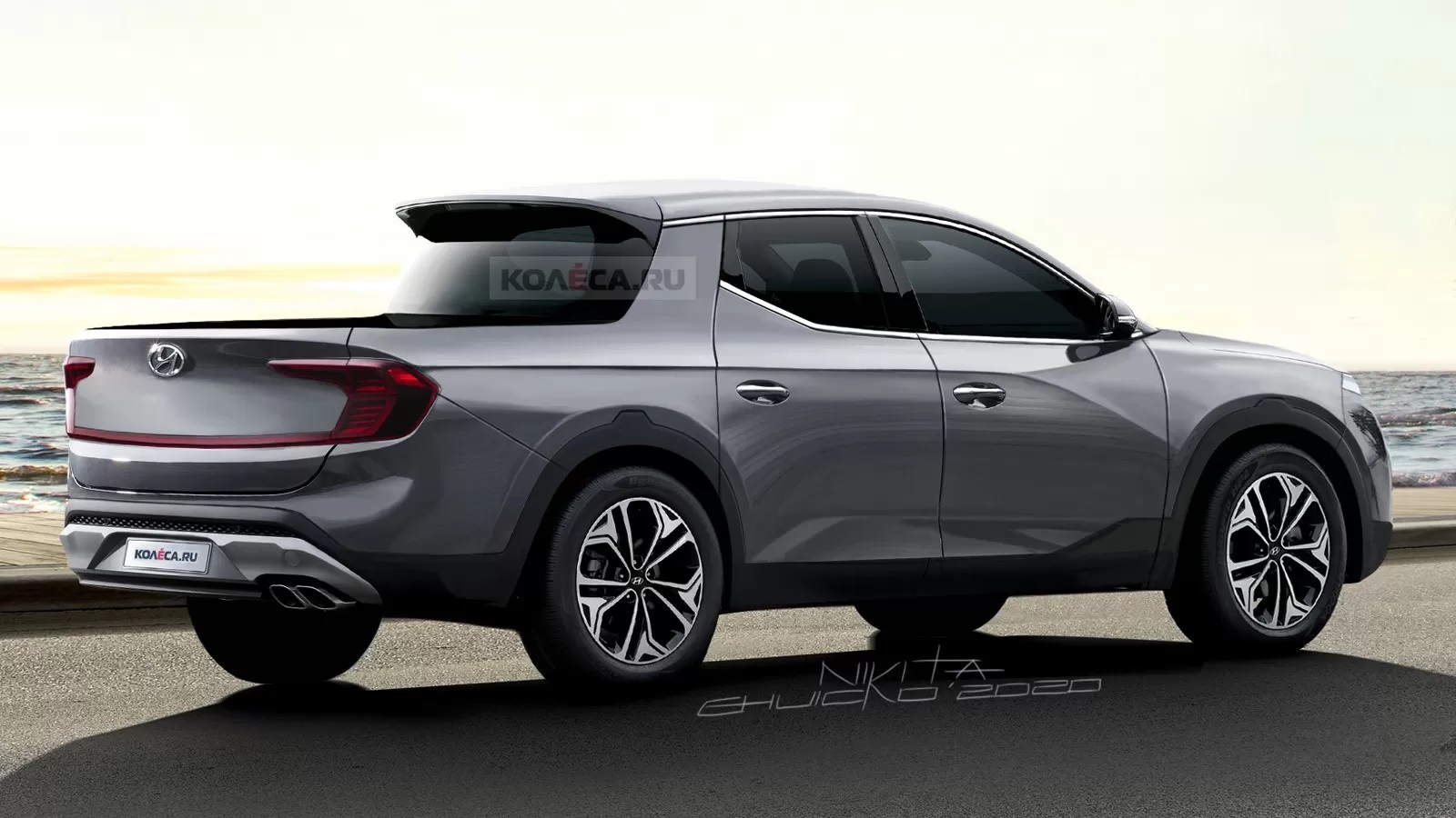 NOVAS RECREAÇÕES DO HYUNDAI SANTA CRUZ 2021 MOSTRAM COMO PODERÃO SER SUA FRENTE E TRASEIRA, foto 2