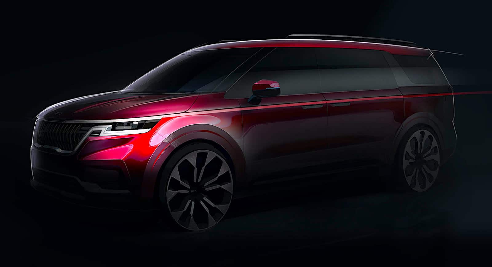 KIA CARNIVAL 2021: SURGE A PRIMEIRA IMAGEM OFICIAL, foto 1