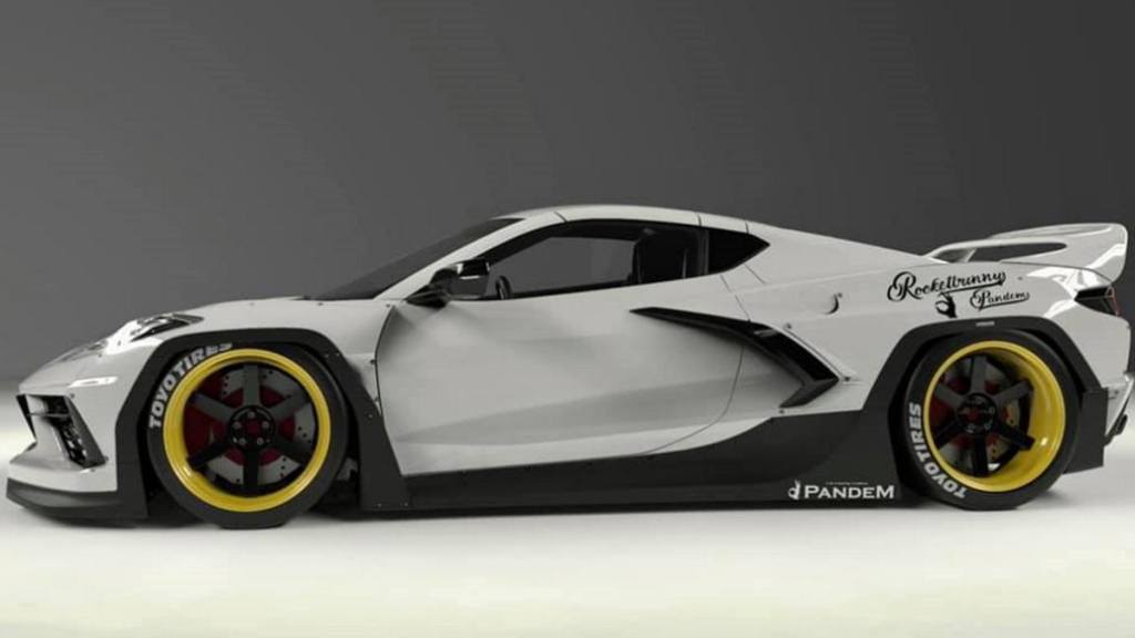 O CHEVROLET CORVETTE C8 AINDA NÃO CHEGOU AO JAPÃO, MAS JÁ EXISTE POR LÁ UM BRUTAL KIT WIDEBODY, foto 4
