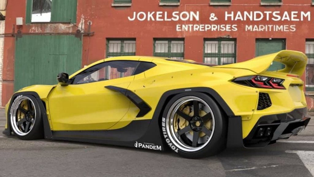 O CHEVROLET CORVETTE C8 AINDA NÃO CHEGOU AO JAPÃO, MAS JÁ EXISTE POR LÁ UM BRUTAL KIT WIDEBODY, foto 6