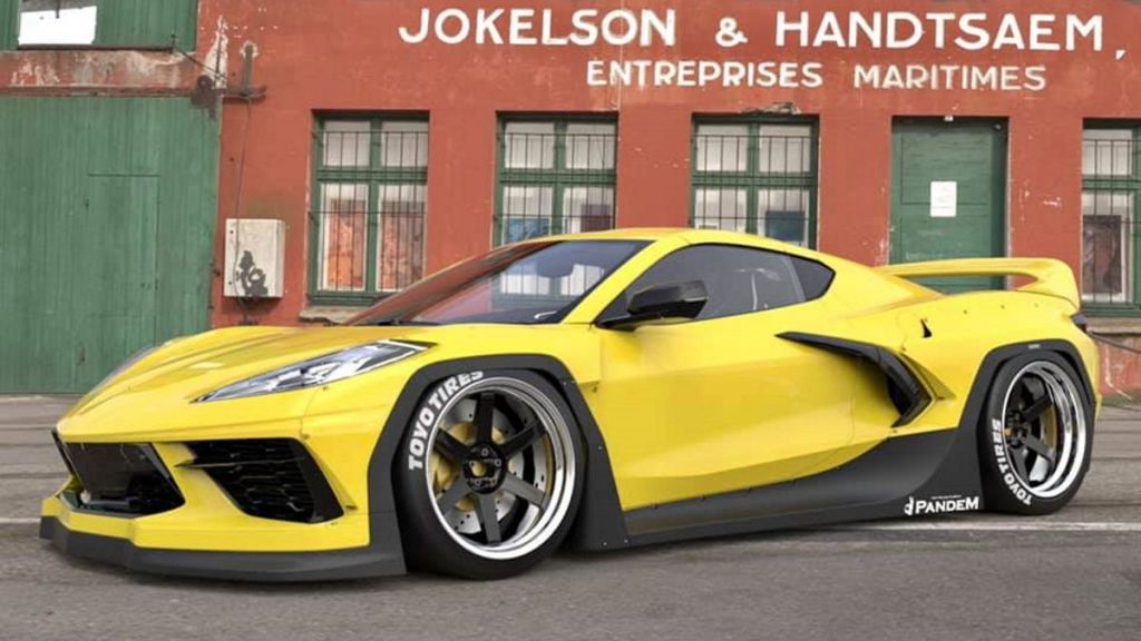 O CHEVROLET CORVETTE C8 AINDA NÃO CHEGOU AO JAPÃO, MAS JÁ EXISTE POR LÁ UM BRUTAL KIT WIDEBODY, foto 7