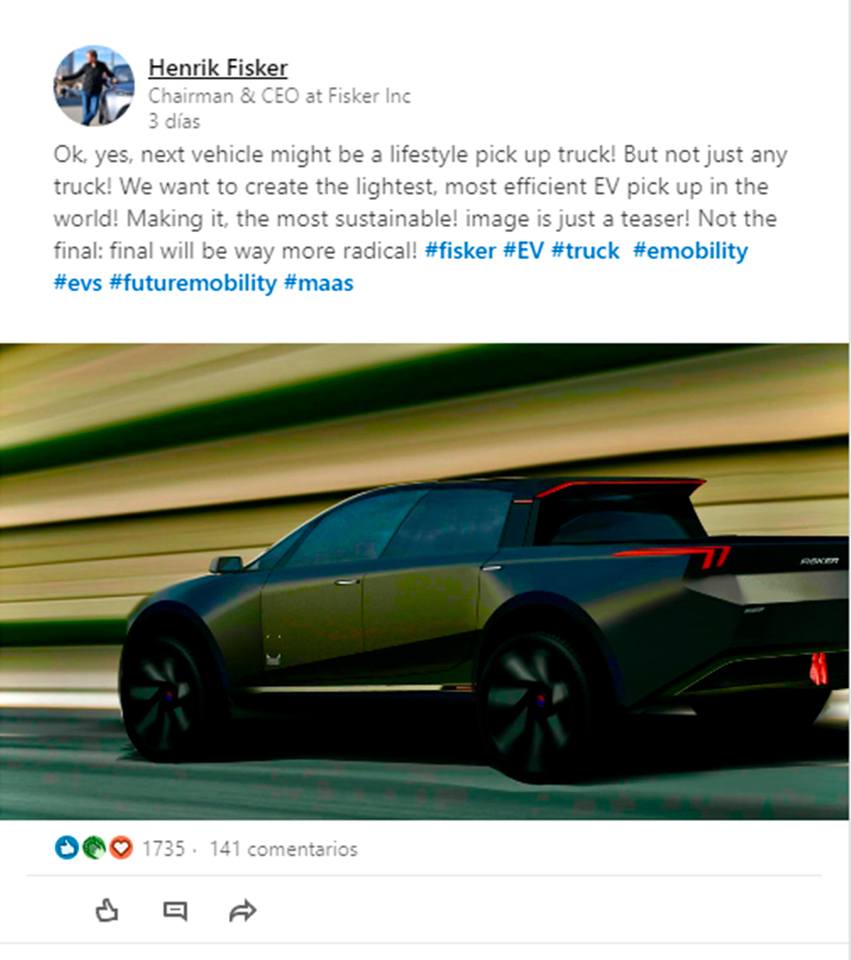 FISKER ALASKA: SURGE O PRIMEIRO TEASER DA NOVA PICK-UP ELÉTRICA, foto 1