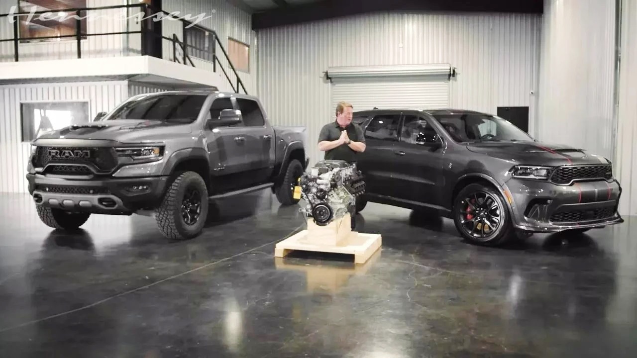 NOVOS RAM 1500 TRX E DURANGO SRT DA HENNESSEY TERÃO O BRUTAL MOTOR V8 HELLEPHANT COM MAIS DE 1.000 CV, foto 1