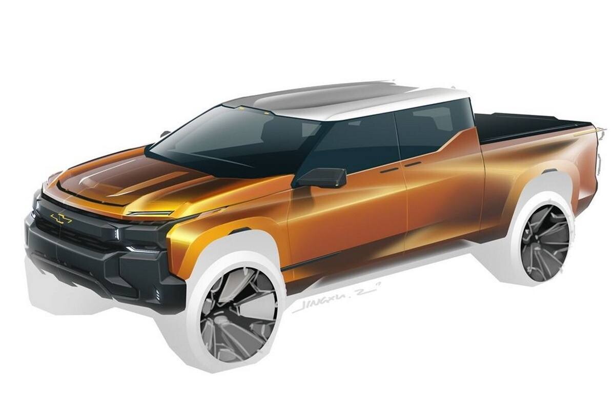 UM ESBOÇO REVELA O ASPECTO QUE PODERÁ TER A NOVA CHEVROLET SILVERADO ELÉTRICA, foto 1
