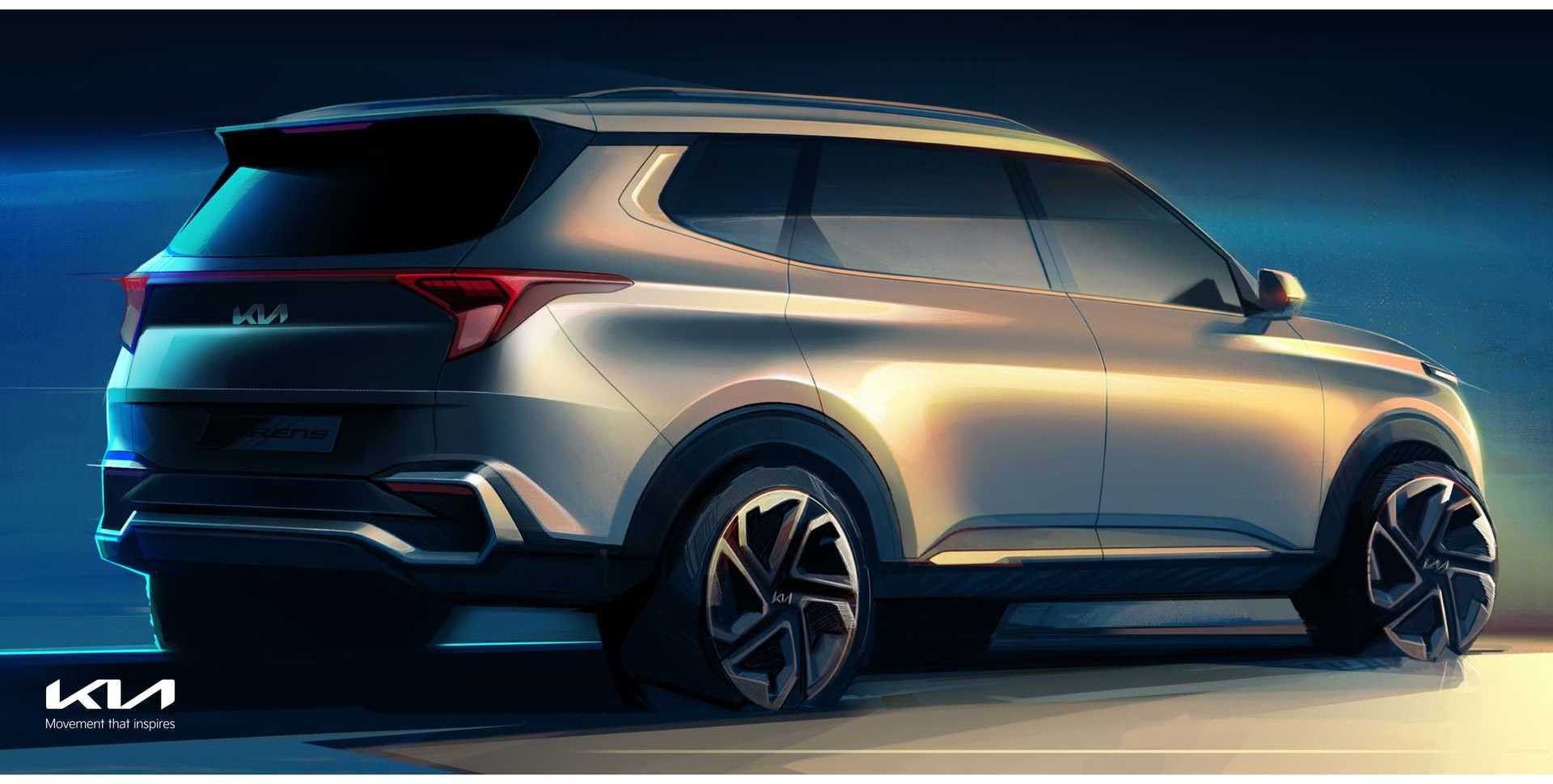 TRÊS ESBOÇOS REVELAM O INTERESSANTE DESIGN DO NOVO KIA CARENS 2022 PARA A ÍNDIA, foto 3