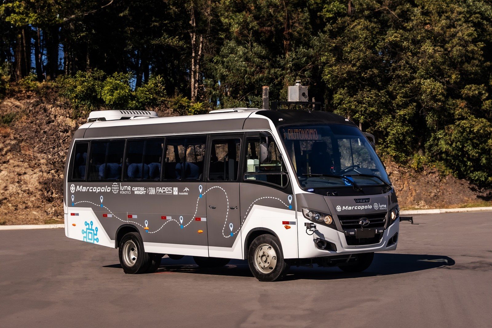 MARCOPOLO APRESENTA PRIMEIRO PROTÓTIPO DE MICRO-ÔNIBUS AUTÔNOMO DA AMÉRICA DO SUL, foto 1