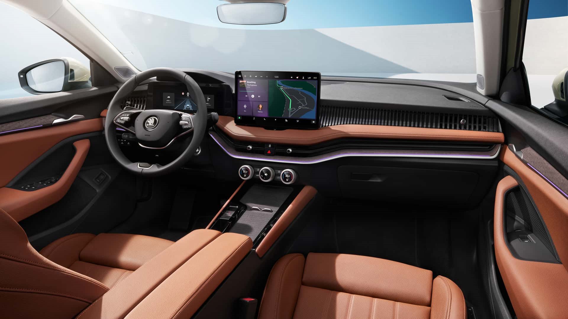 INTERIOR DOS SKODA SUPERB E KODIAQ 2024 APRESENTA BOTÕES CONVENCIONAIS, foto 4