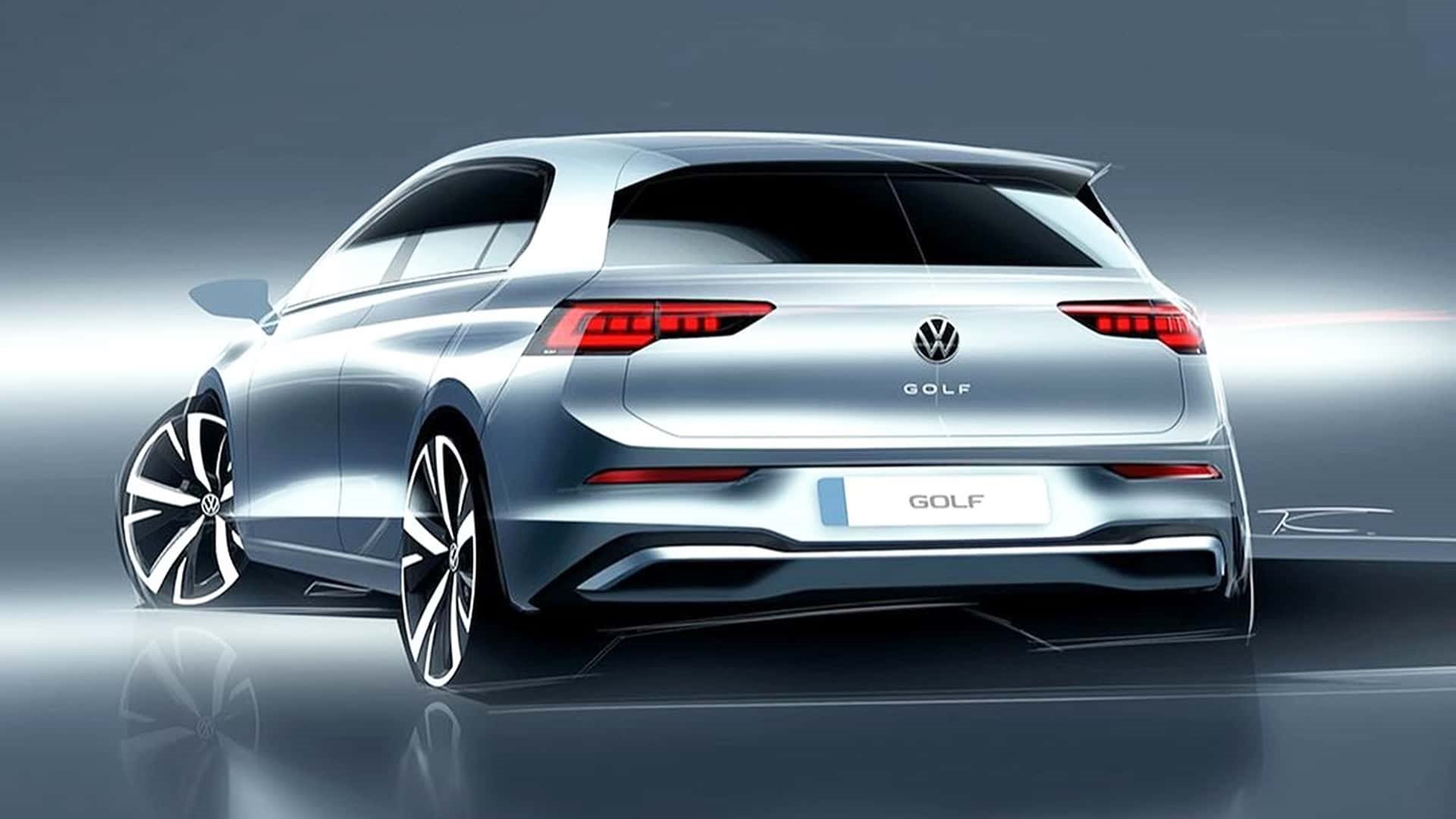 VOLKSWAGEN GOLF 2024: SURGEM OS PRIMEIROS ESBOÇOS OFICIAIS, foto 2