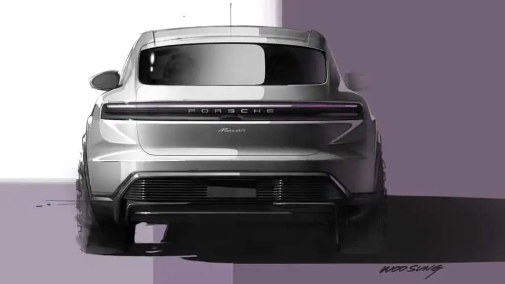 NOVO PORSCHE MACAN EV APARECE CLARAMENTE NESTES ESBOÇOS, foto 2