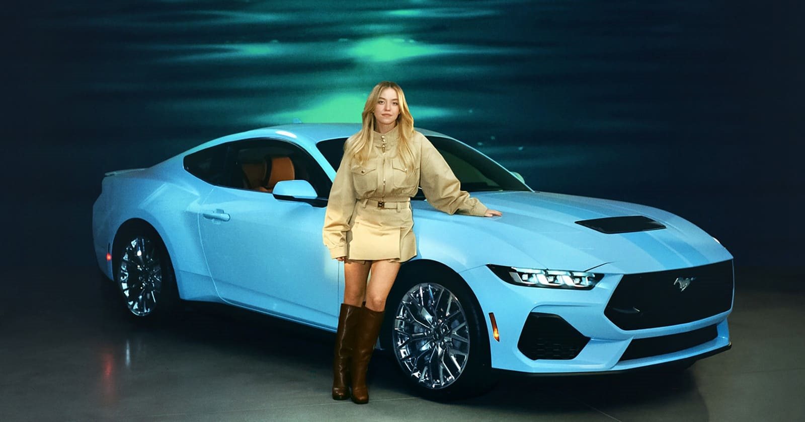 FORD CRIA MUSTANG GT 2024 DOS SONHOS PERSONALIZADO PELA ATRIZ SYDNEY SWEENEY, foto 1