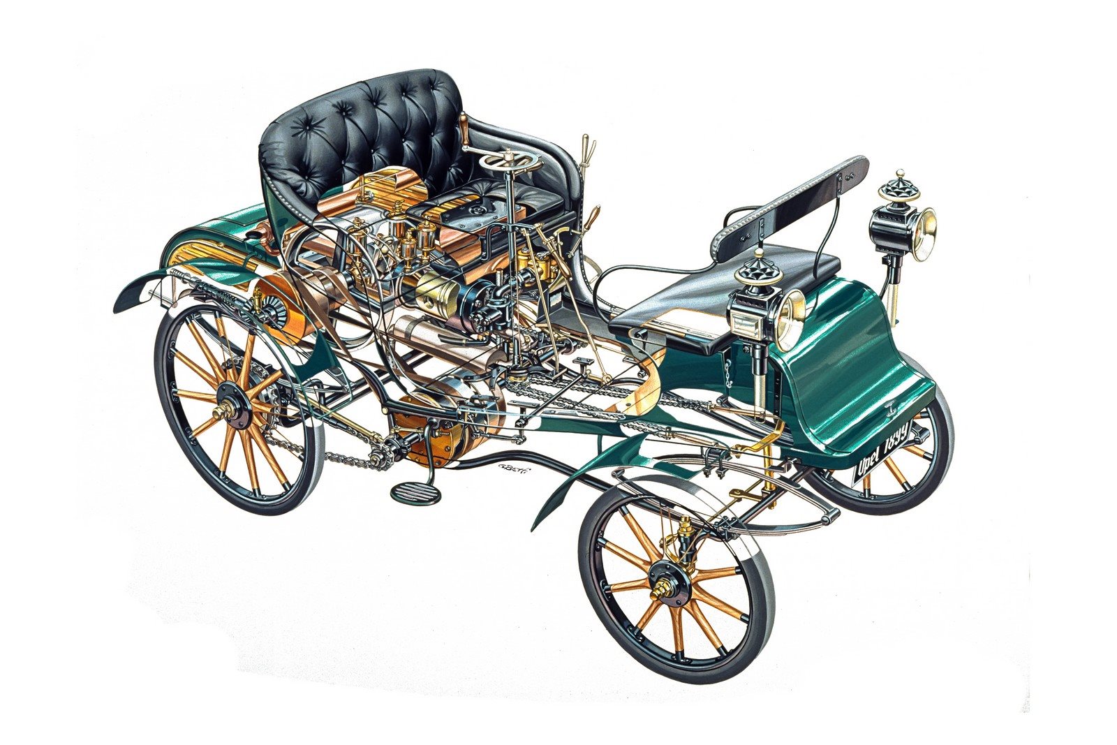 O PRIMEIRO VEÍCULO FABRICADO EM RÜSSELSHEIM: OPEL PATENTMOTORWAGEN SYSTEM LUTZMANN, foto 3