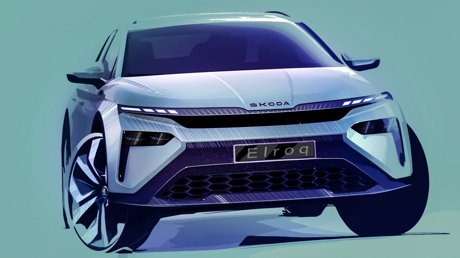 SKODA ELROQ: OS PRIMEIROS ESBOÇOS EXTERIORES DO NOVO SUV COMPACTO, foto 1