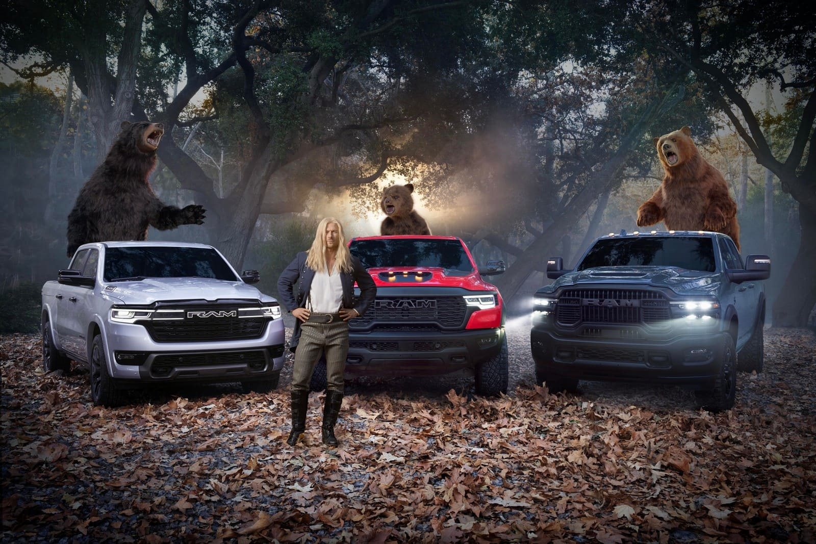 CACHINHOS DOURADOS E AS TRÊS PICK-UPS! O ATOR GLEN POWELL E A RAM DÃO UM NOVO TOQUE AO CLÁSSICO CONTO DE FADAS NO COMERCIAL DO ‘BIG GAME’, foto 1