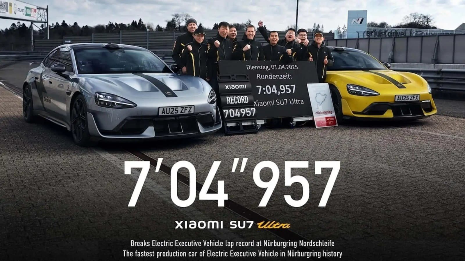 XIAOMI SU7 ULTRA É O NOVO REI DE NÜRBURGRING EM SUA CATEGORIA, foto 1