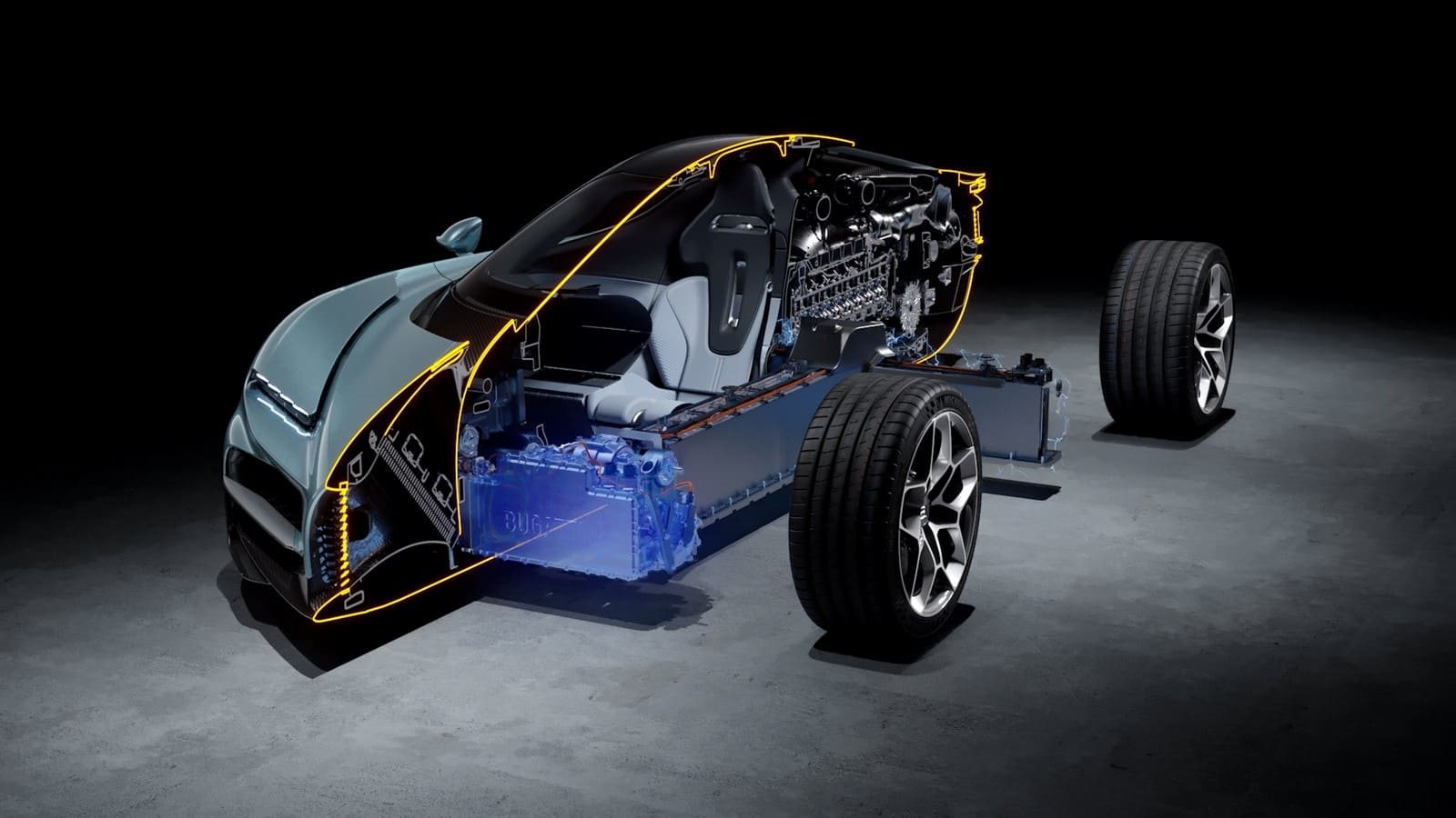 A TECNOLOGIA RIMAC IMPULSIONA O BUGATTI TOURBILLON COM TECNOLOGIA DE PONTA EM BATERIA E MOTOR, foto 5