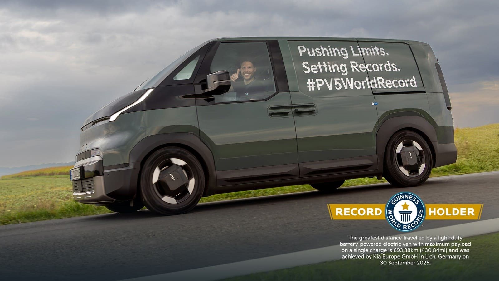 KIA PV5 CARGO ENTRA PARA O GUINNESS: 693.38 KM COM CARGA MÁXIMA EM UMA ÚNICA CARGA ELÉTRICA, foto 3