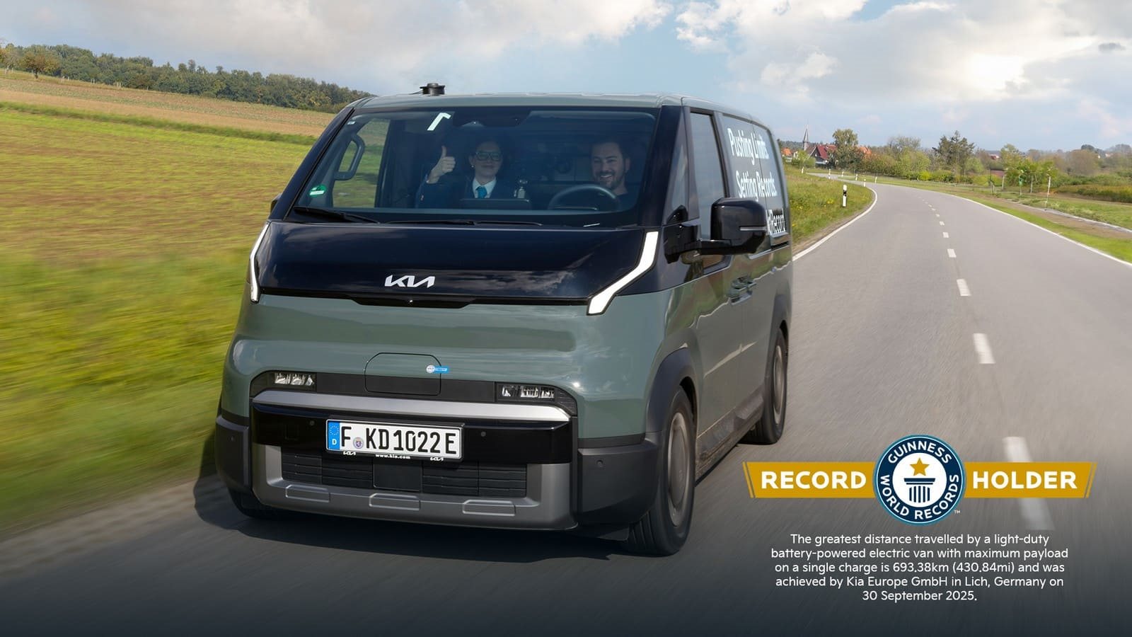 KIA PV5 CARGO ENTRA PARA O GUINNESS: 693.38 KM COM CARGA MÁXIMA EM UMA ÚNICA CARGA ELÉTRICA, foto 4